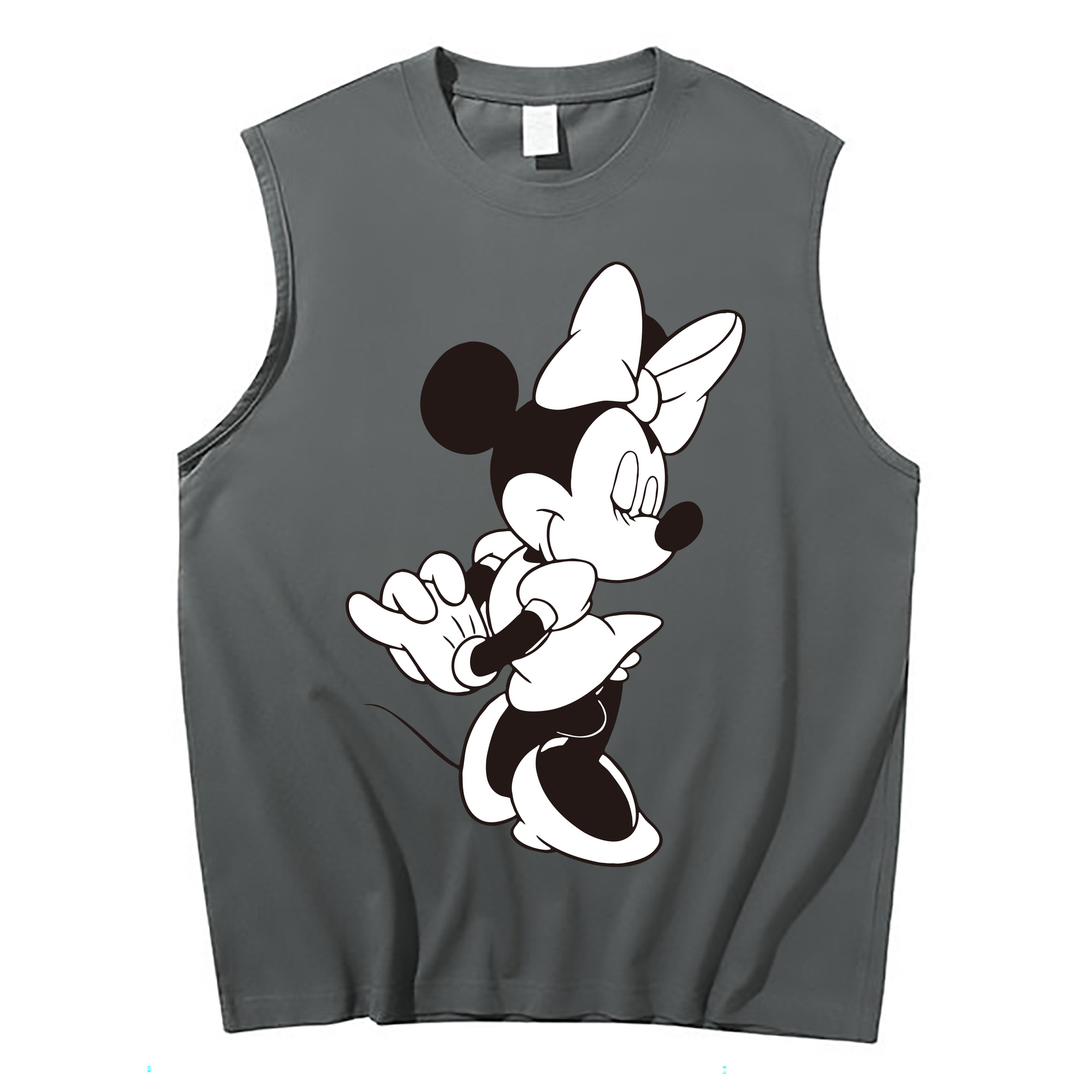 ミッキーマウス Mickey Mouse コットン100％タンクトップ（フロントプリント）